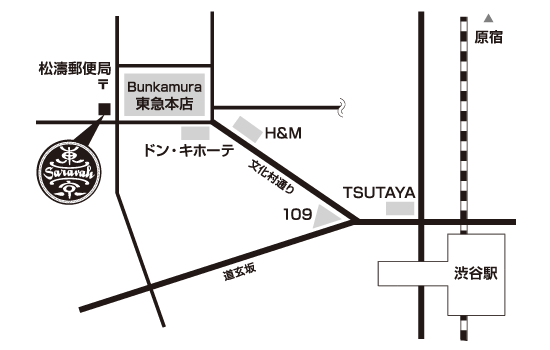 SARAVAH 東京 地図
